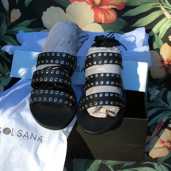 SOLSANA Shoes - Solsana Union SS gladiator lace up sandals Black 6